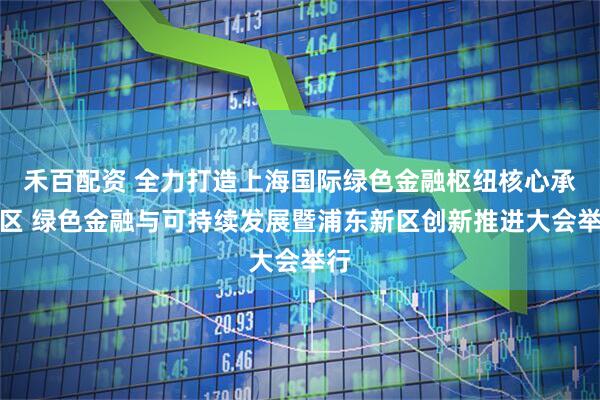禾百配资 全力打造上海国际绿色金融枢纽核心承载区 绿色金融与可持续发展暨浦东新区创新推进大会举行
