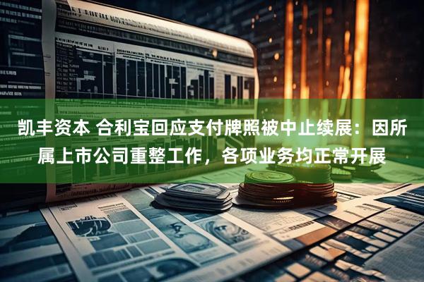 凯丰资本 合利宝回应支付牌照被中止续展：因所属上市公司重整工作，各项业务均正常开展
